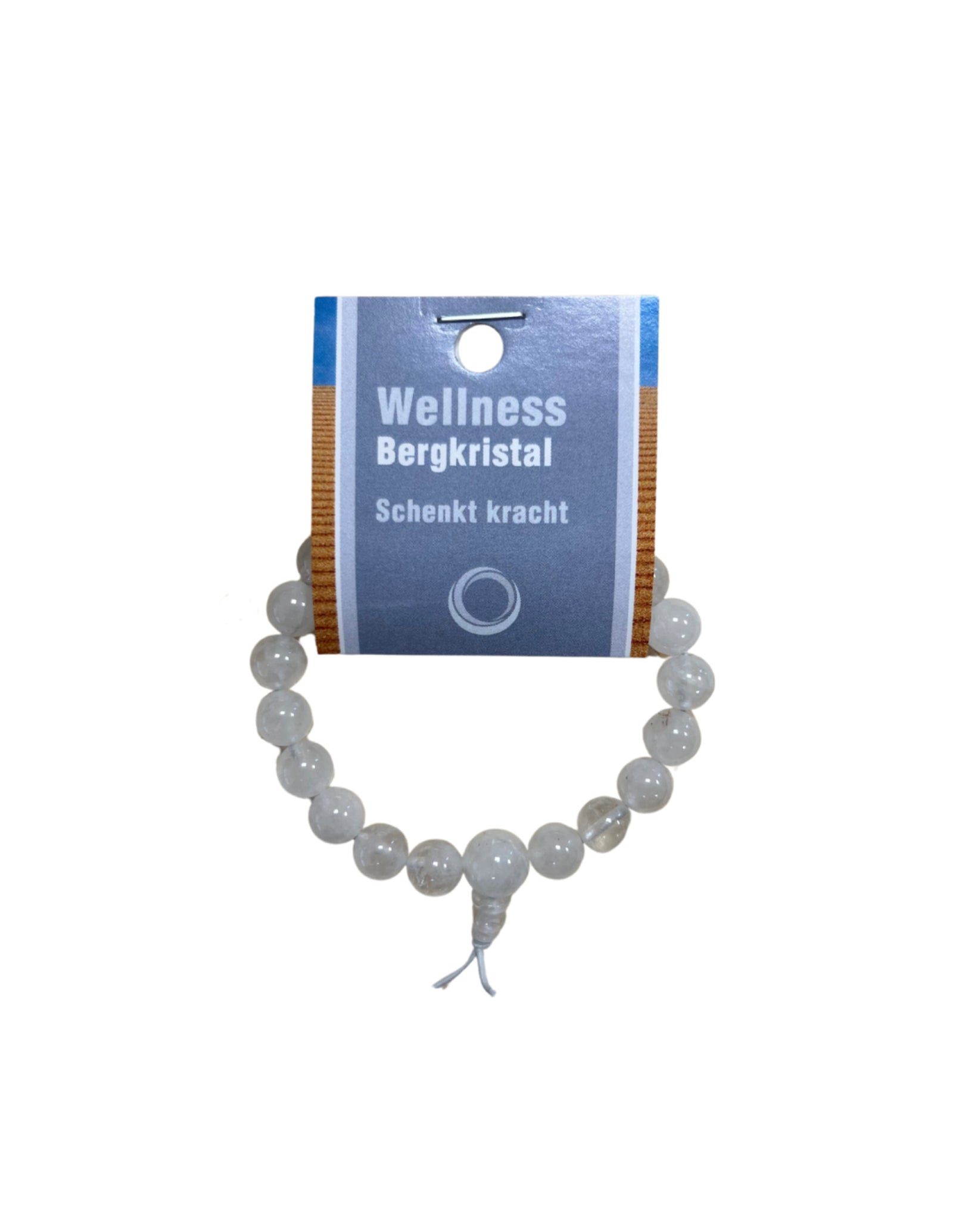 Bergkristal powerbead armband + kaart