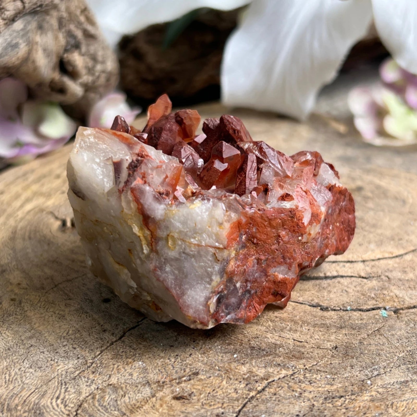 Bergkristal rood ruw nr.37