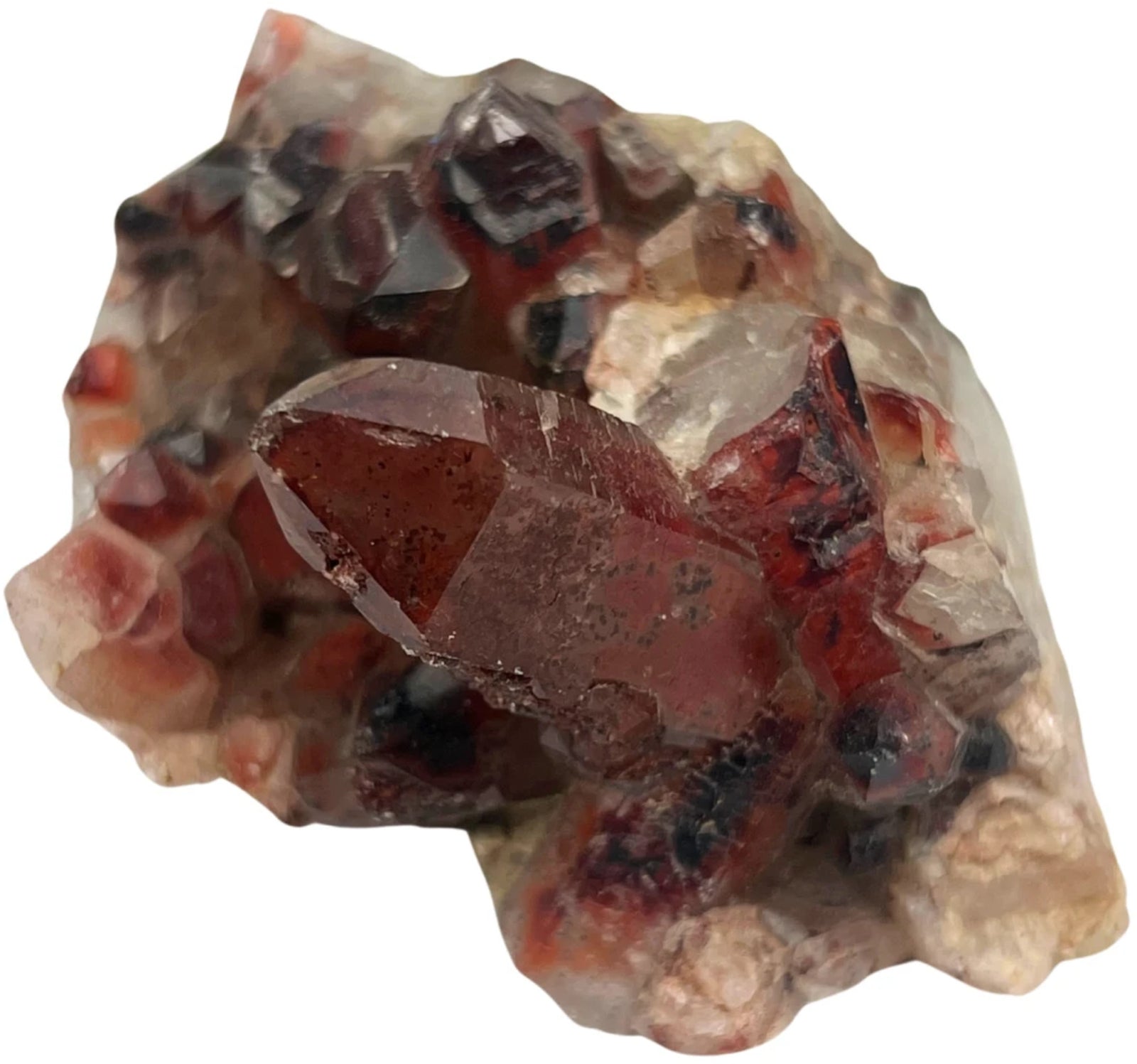 Bergkristal rood ruw nr.38