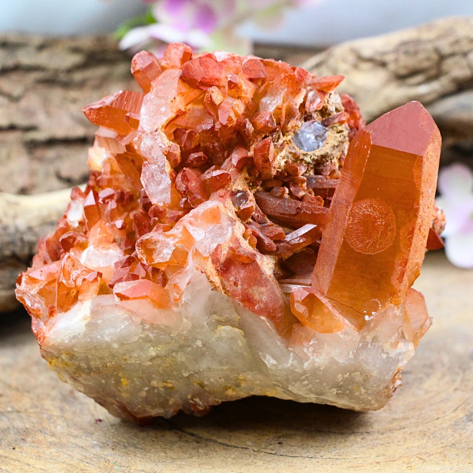 Bergkristal rood ruw nr.40