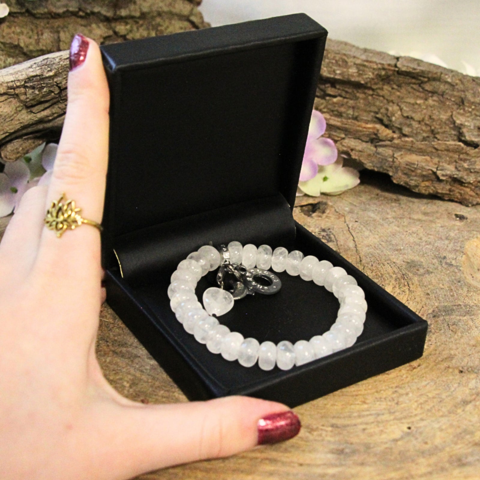 Bergkristal Ruby Mania, armband nr 1, rond