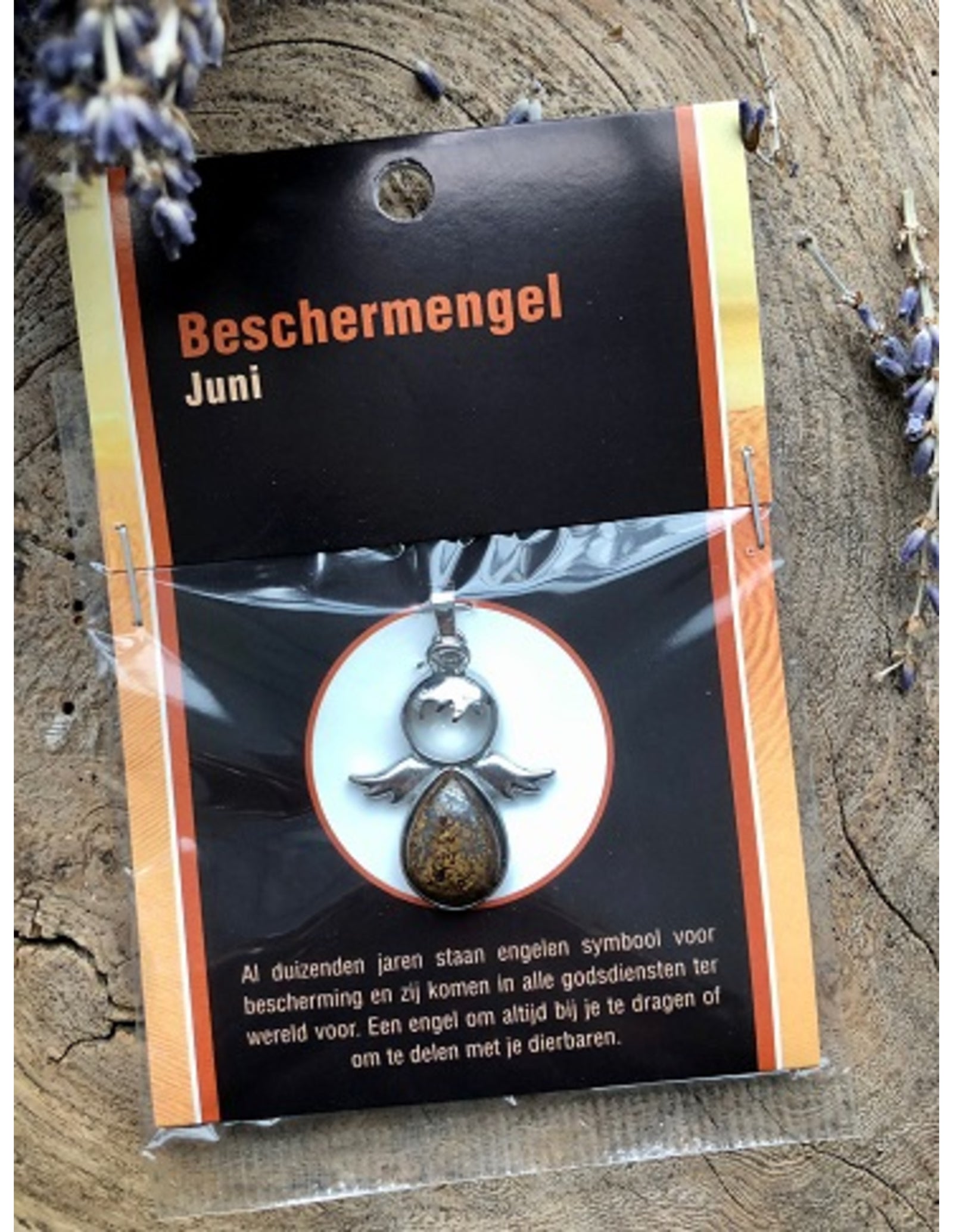 Beschermengel Juni op kaartje