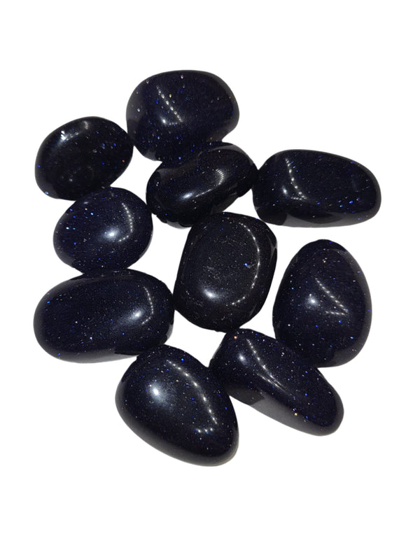 Blaufluss edelsteen trommelstenen 100 gr. (synth) (mt3)