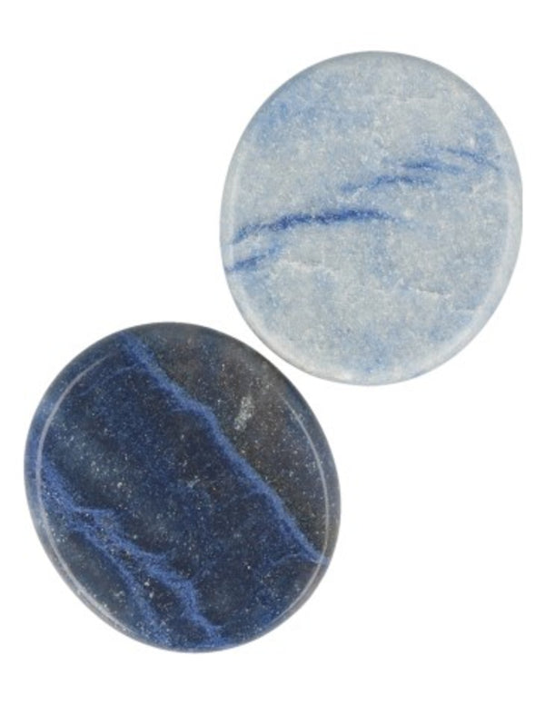 Blauwe kwarts edelsteen zaksteen