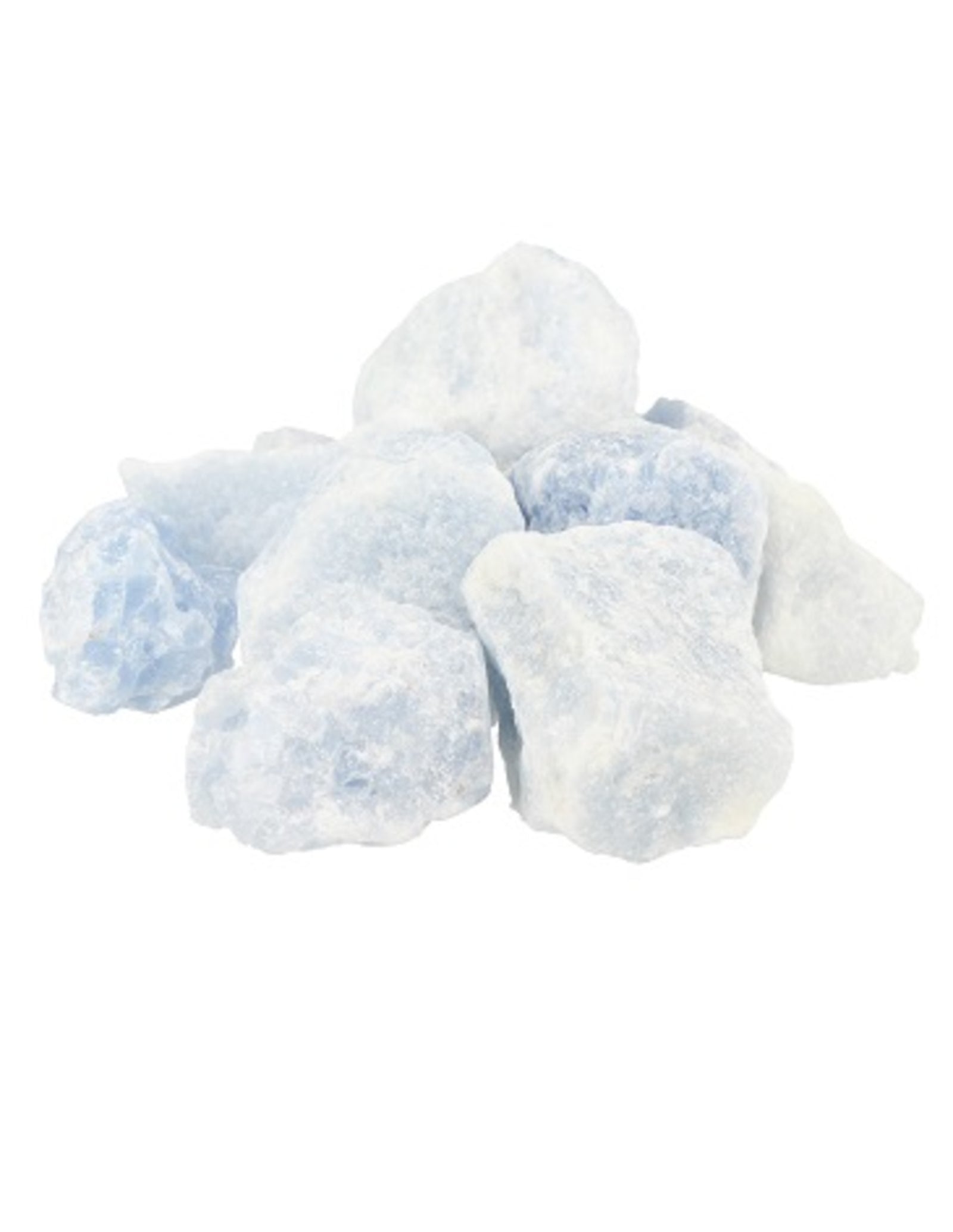 Calciet blauw 250 gr. ruwe brokjes