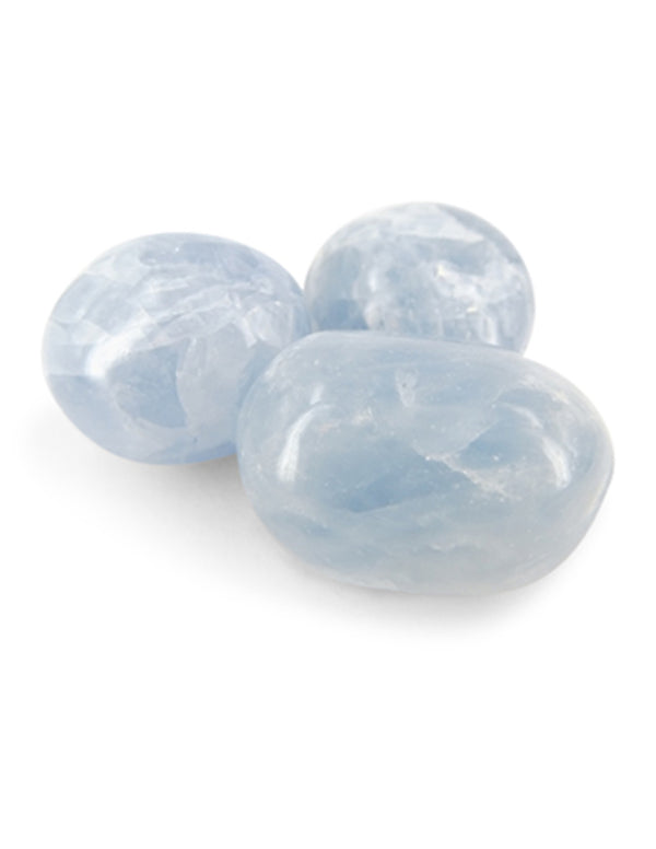 Calciet blauw edelsteen trommelstenen 100 gr. (mt3)