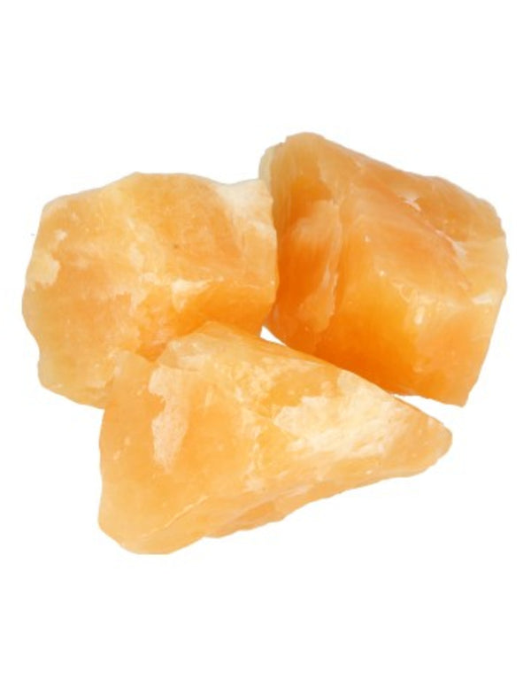 Calciet geel 250 gr. ruwe edelsteen brokjes