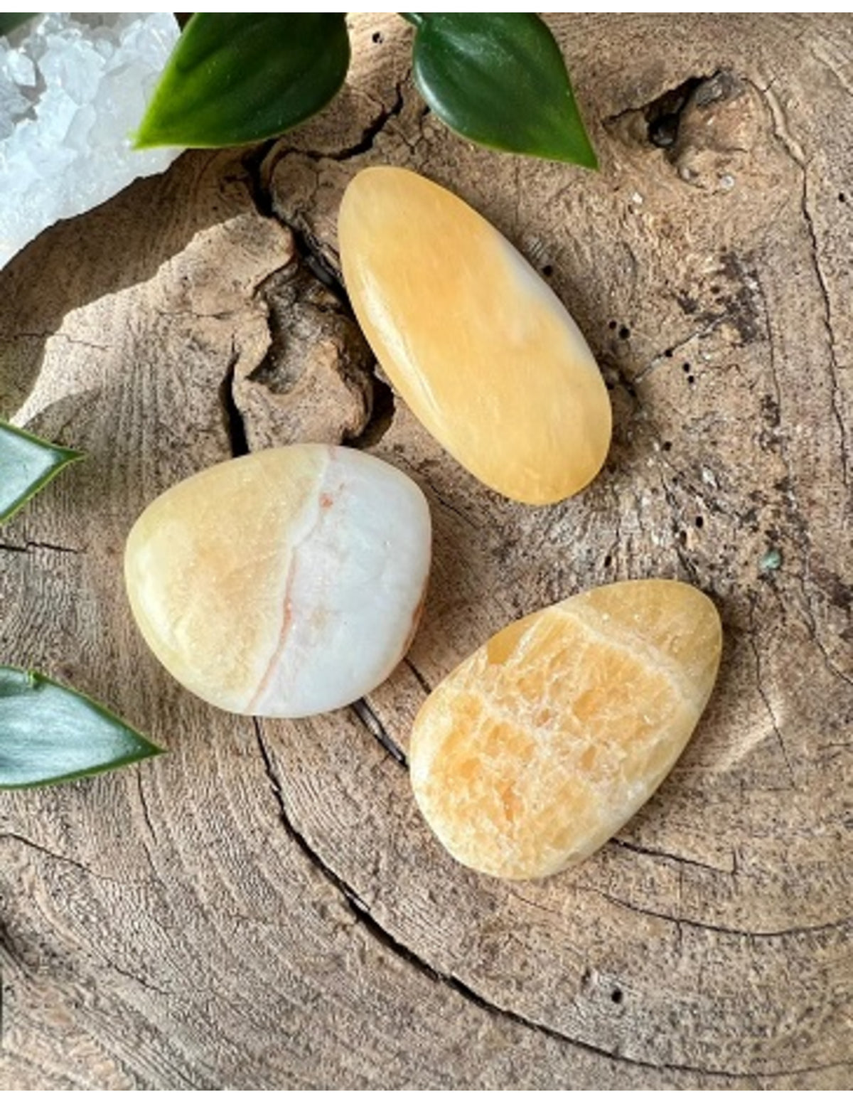 Calciet geel A zaksteen Madagaskar