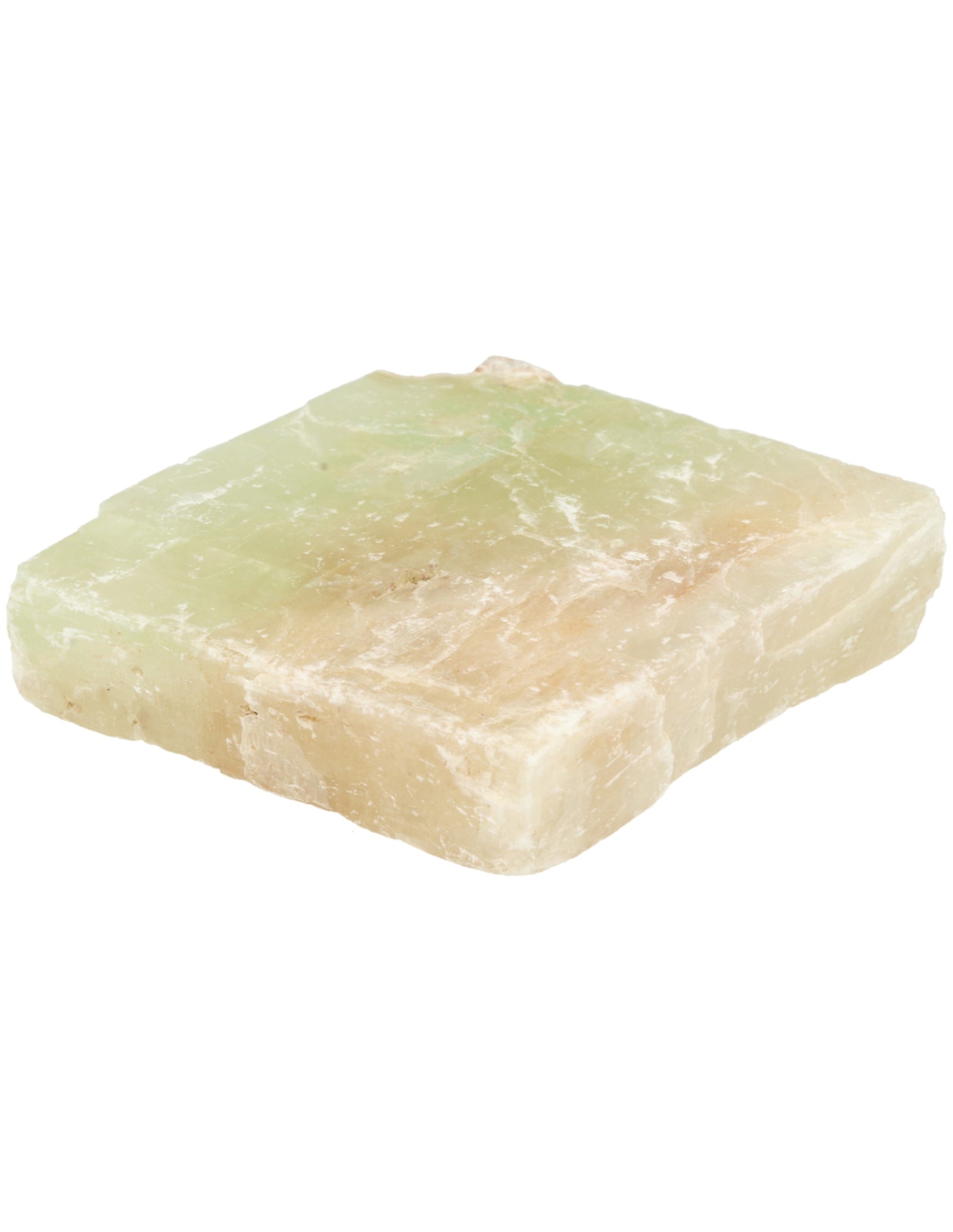Calciet groen dubbelspaat ruw stuk 100-200 gram