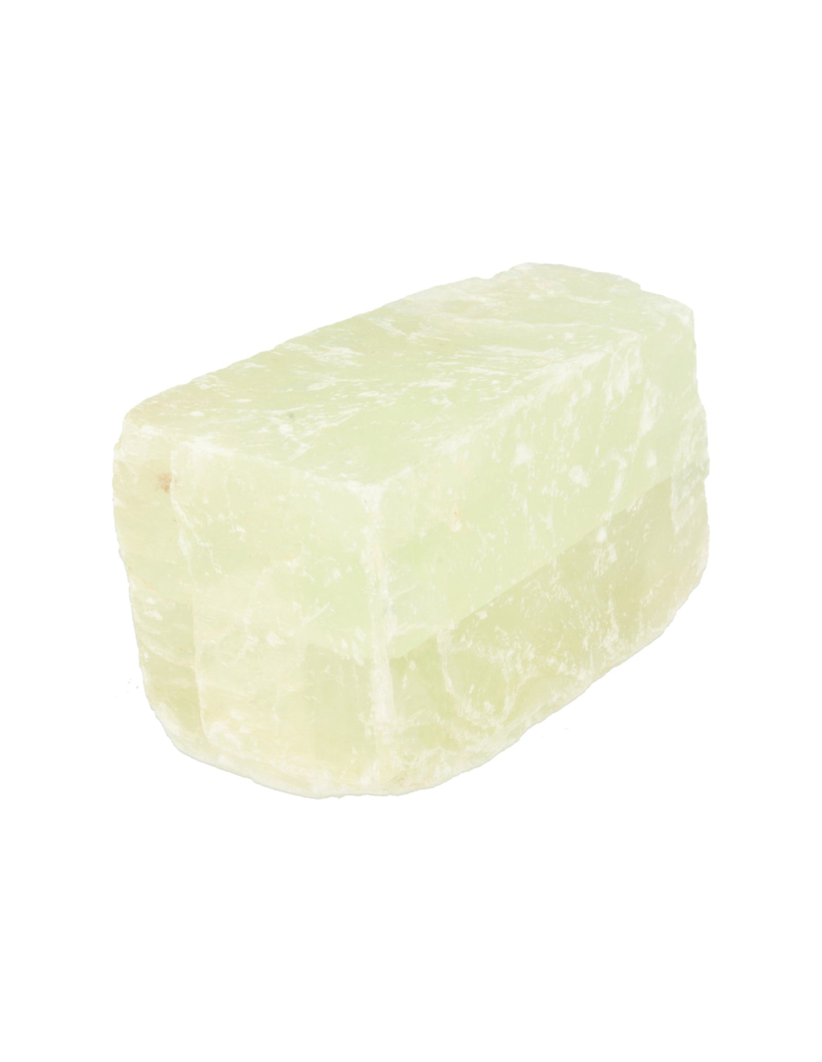 Calciet groen dubbelspaat ruw stuk 200-300 gram