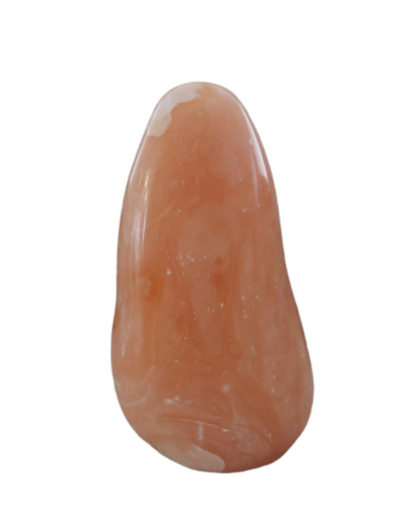 Calciet perzik edelsteen sculptuur 700 - 850 gram
