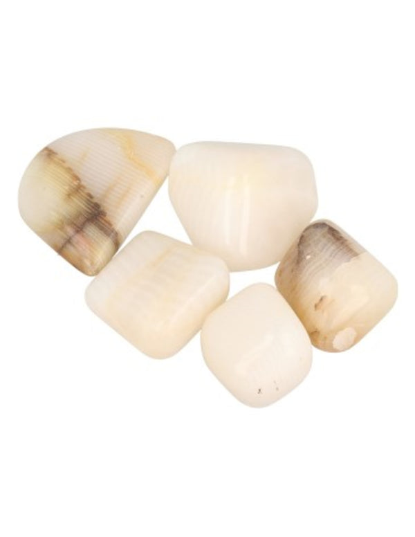 Calciet strepen 250 gr. edelsteen trommelstenen (mt3)