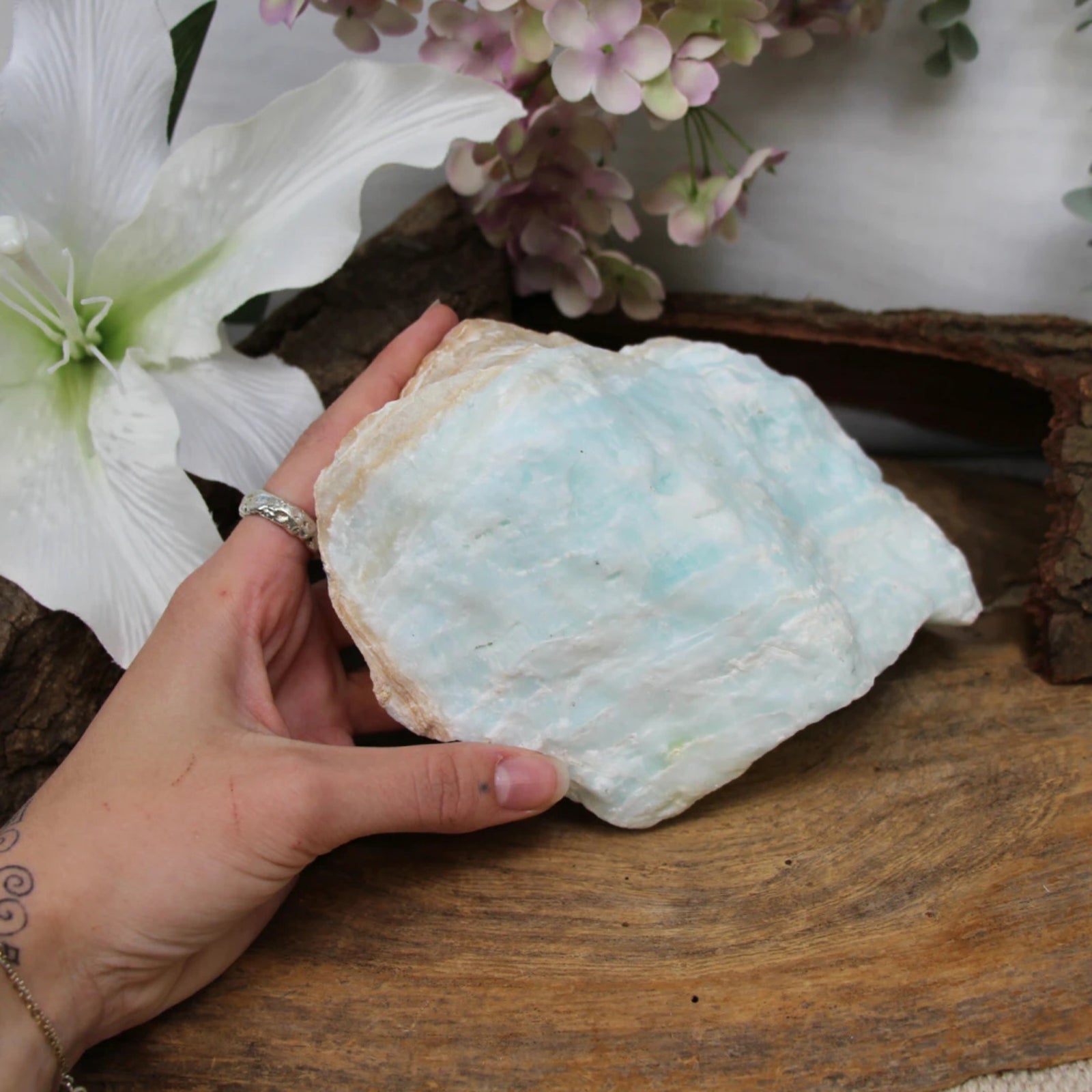 Caribbean blue Calciet ruw nr.04
