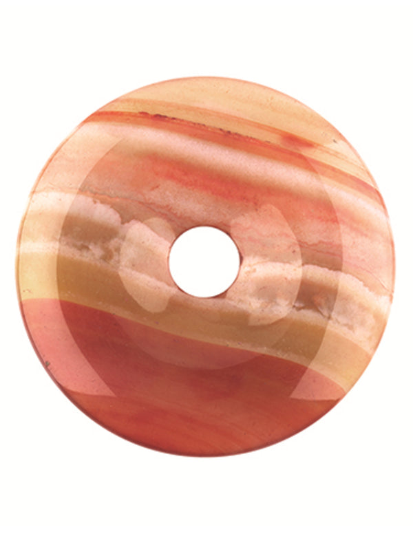 Carneool edelsteen donut 50 mm Hanger