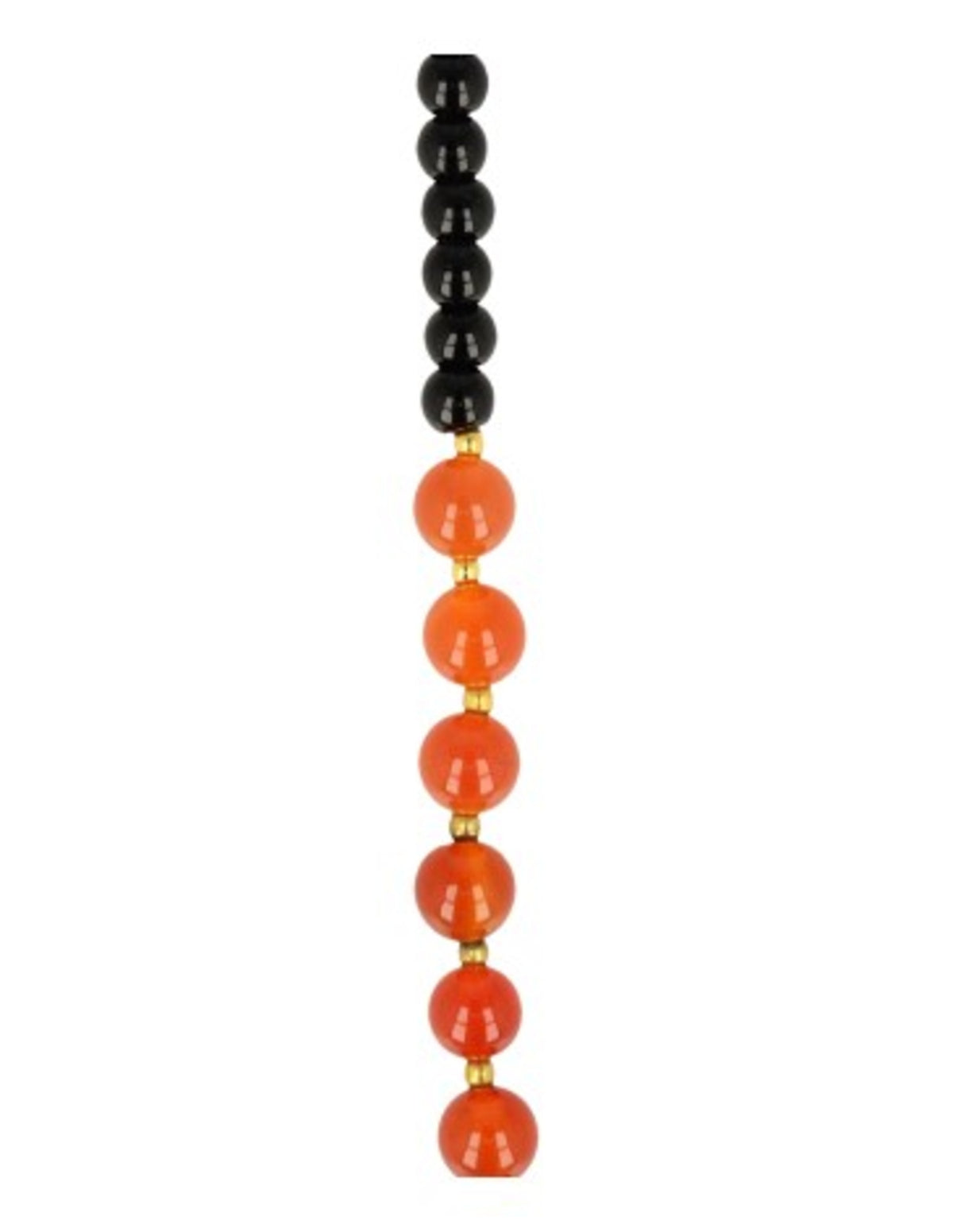 Carneool edelsteen ketting met zwart