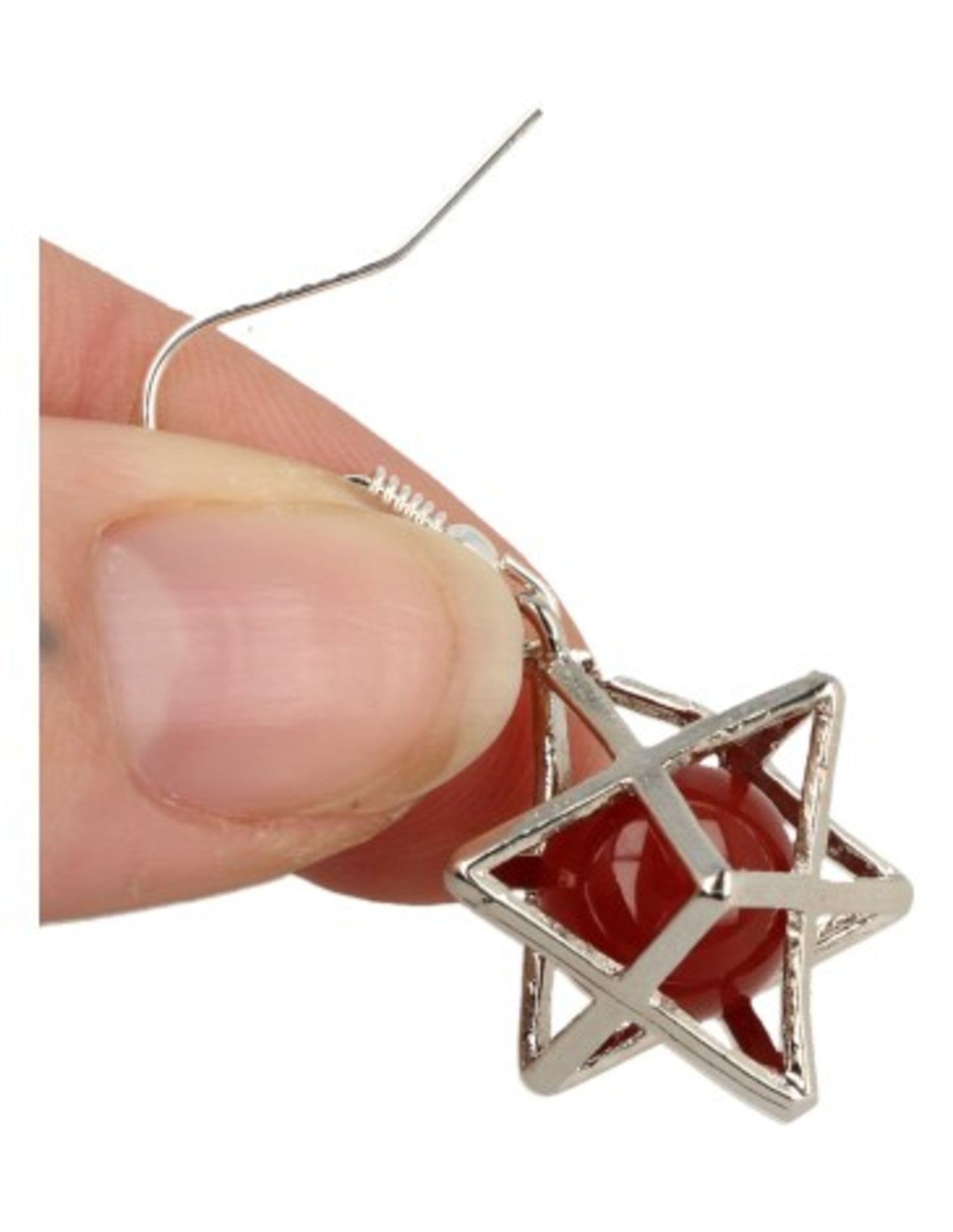 Carneool oorbellen merkabah