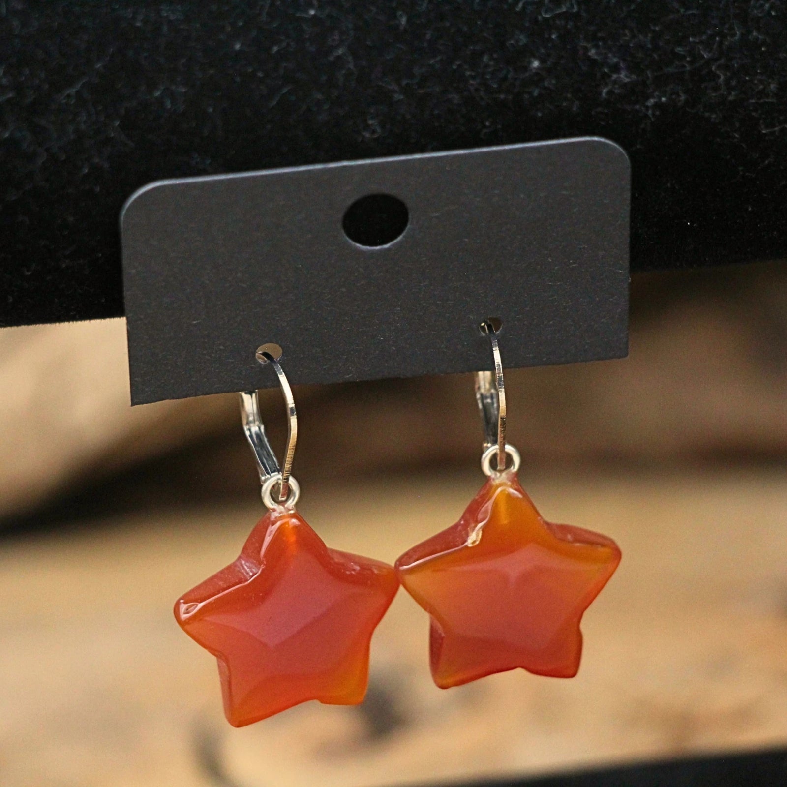 Carneool ster oorbellen - fashion jewelry