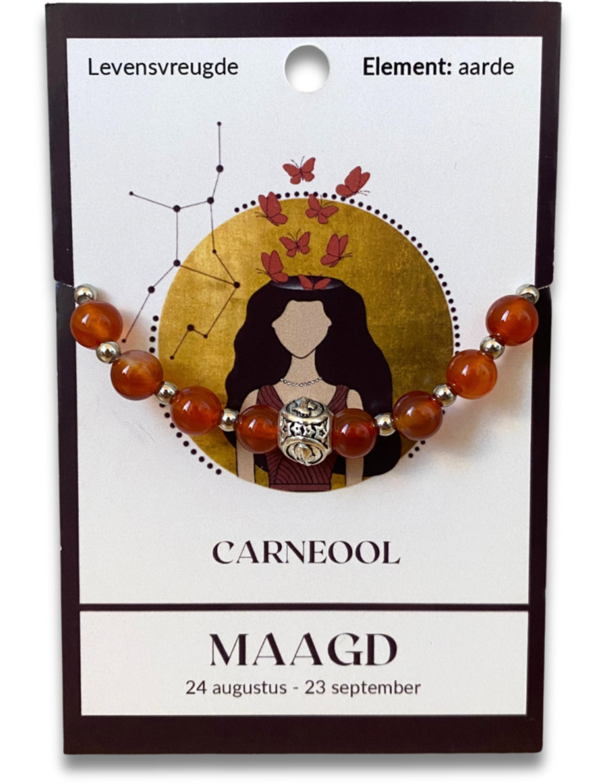 Carneool sterrenbeeld armband - Maagd