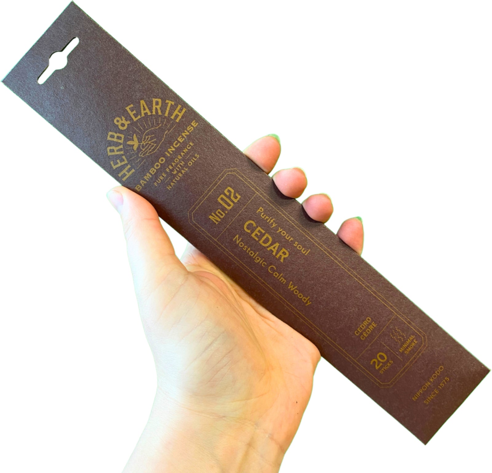 Cedar Herb & Earth Nippon Kodo - Wierook Stokjes