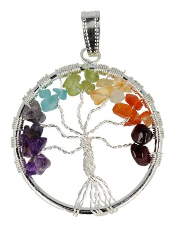 Chakra-Lebensbaum-Anhänger 30 mm Chakra-Draht