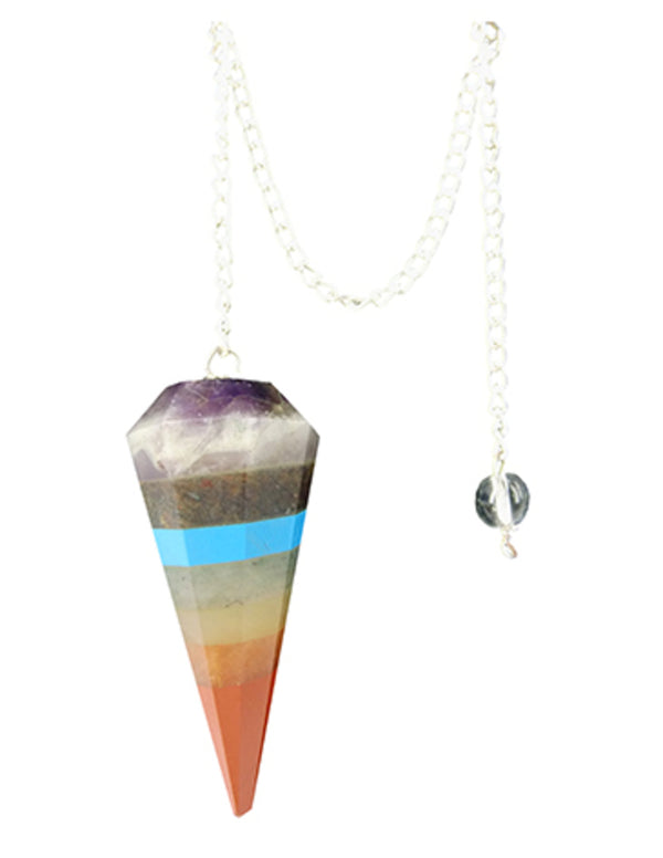Chakra edelsteen pendel facet