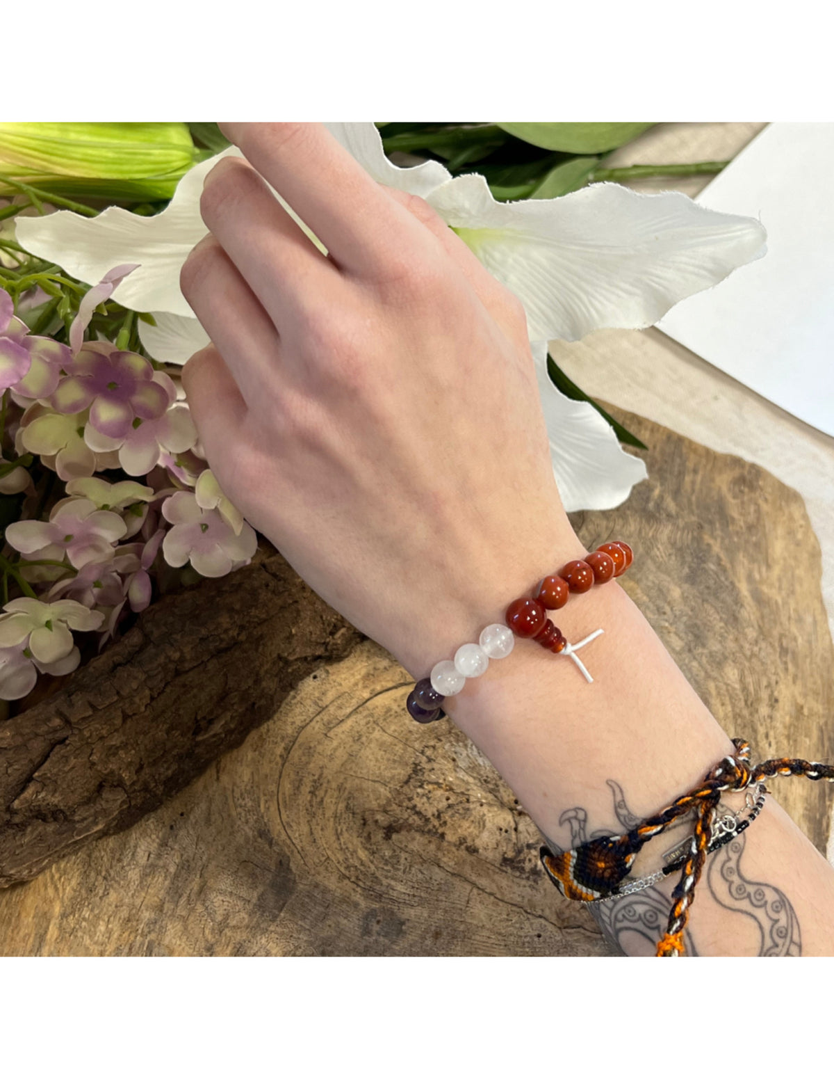Chakra powerbead armband + kaart