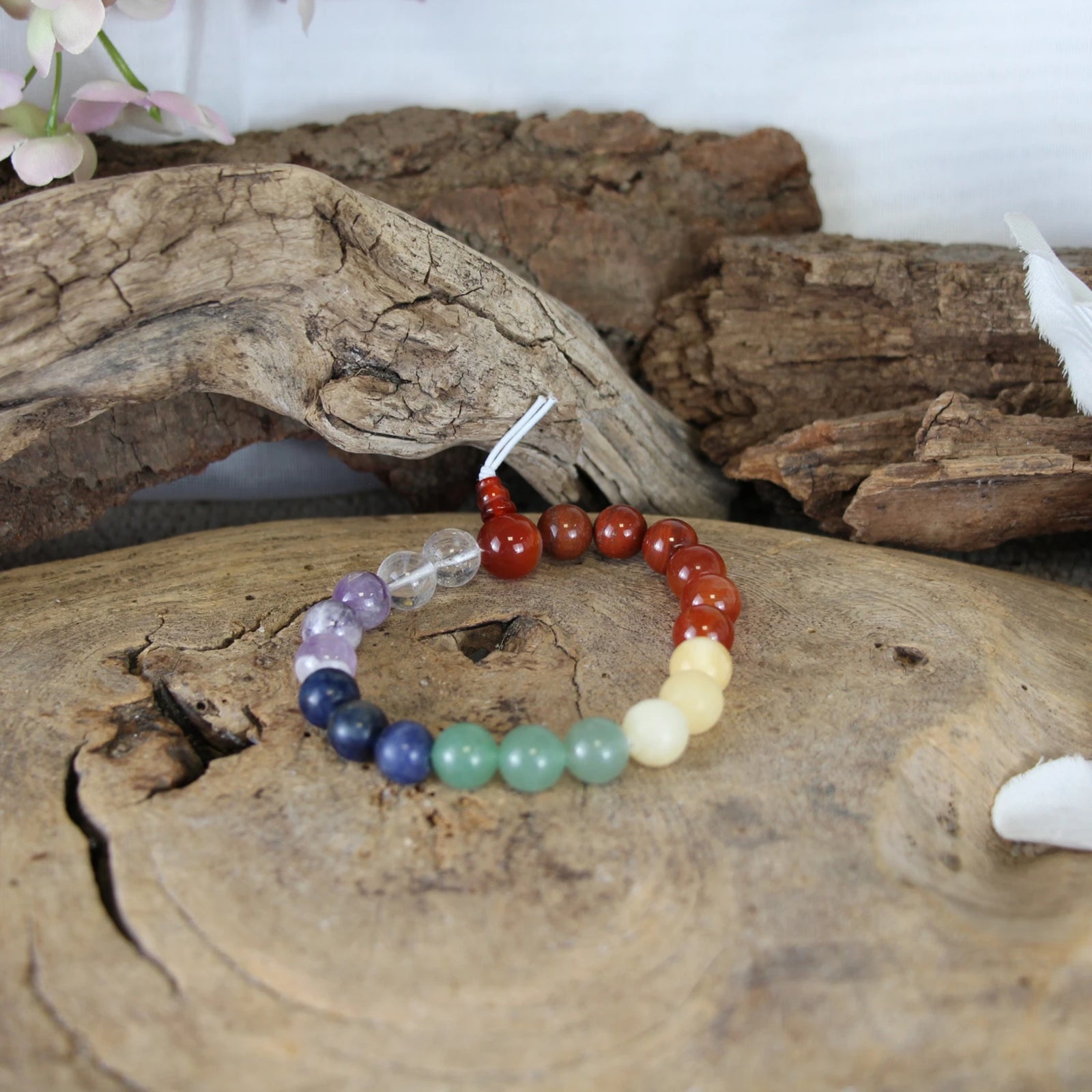 Chakra powerbead mannen - extra lange armband