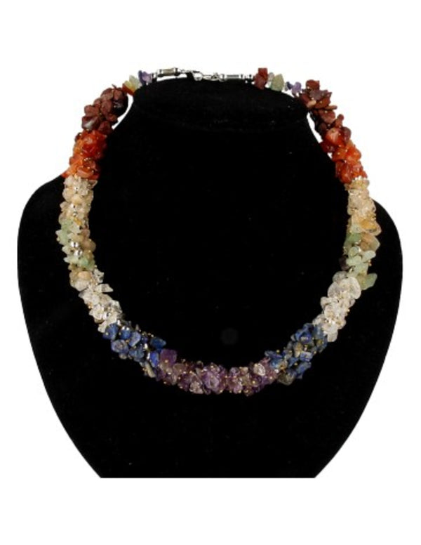 Chakra edelsteen splitketting cluster - nieuwe sluiting