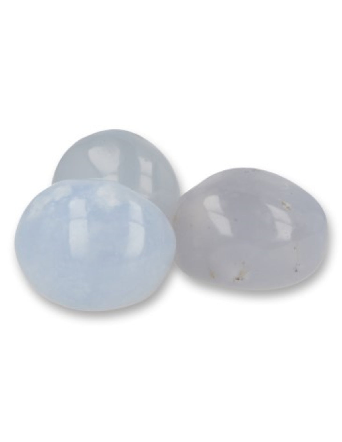 Chalcedoon A trommelstenen 250 gr. (mt3)