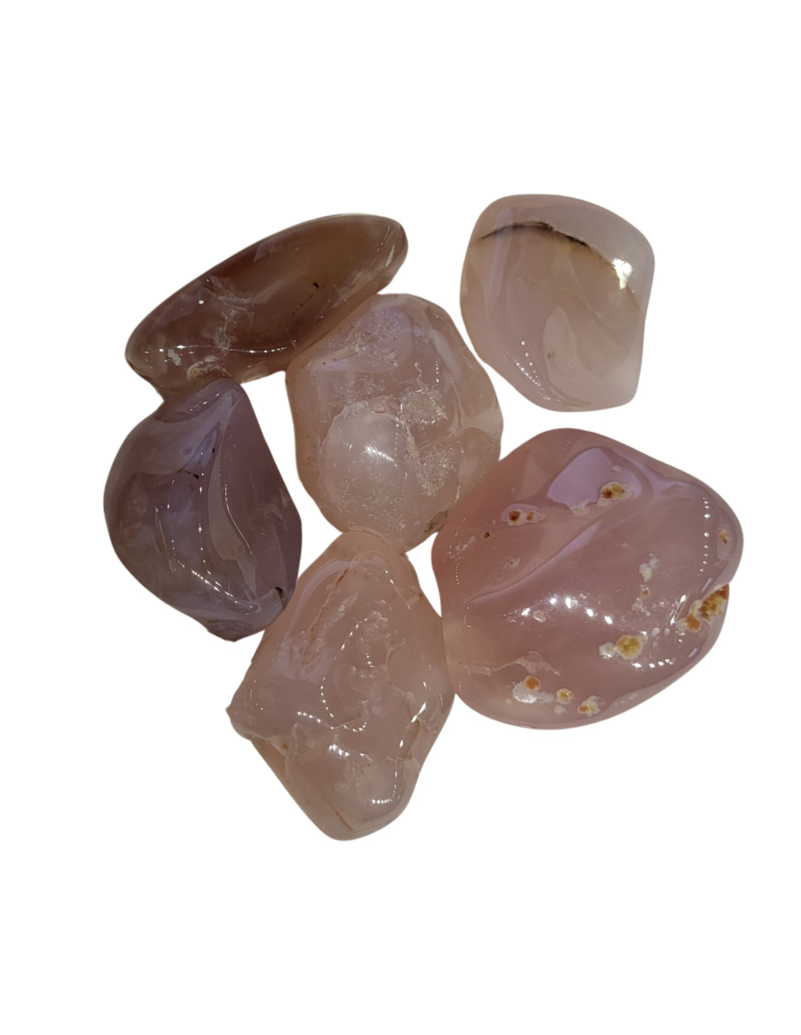 Chalcedoon roze trommelstenen 250 gr. (mt3)