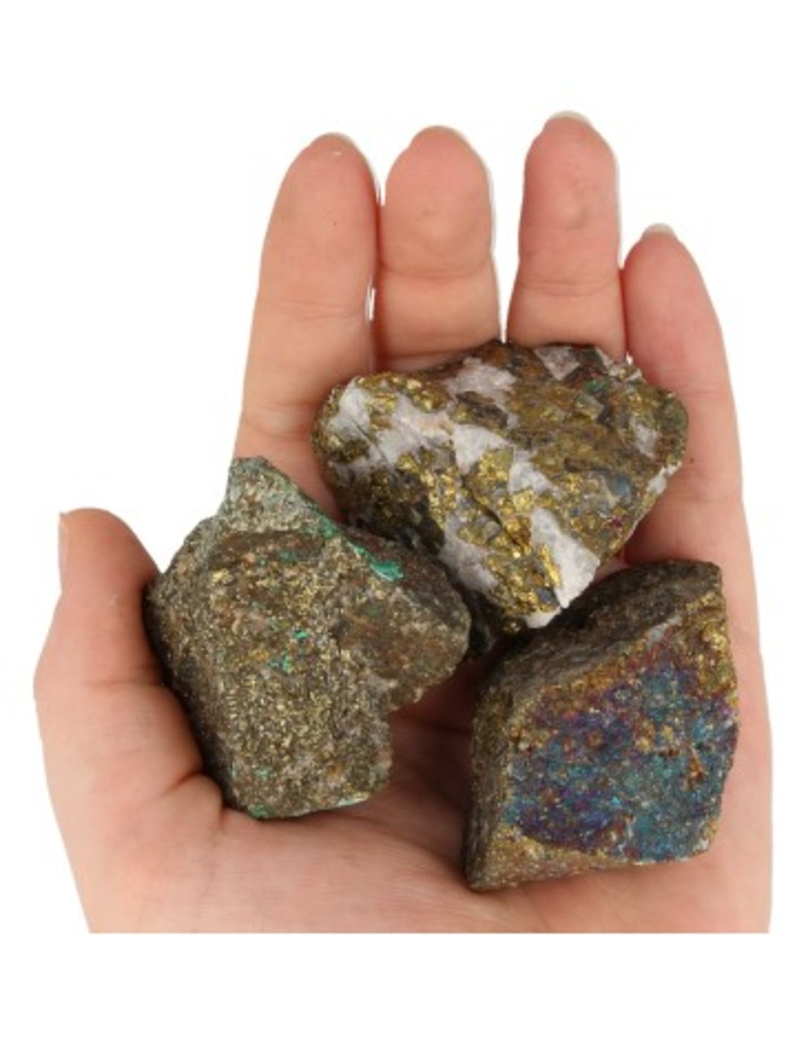 Chalcopyriet 500 gr. ruwe brokjes