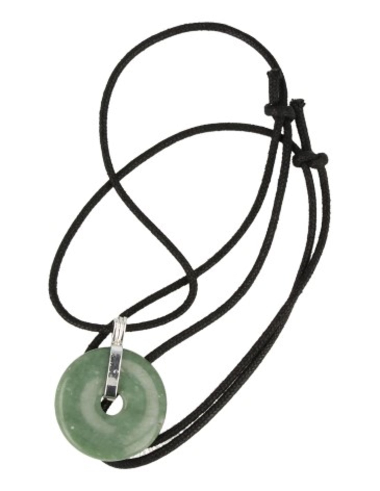 Chinese Jade donuthanger 30 mm aan koord