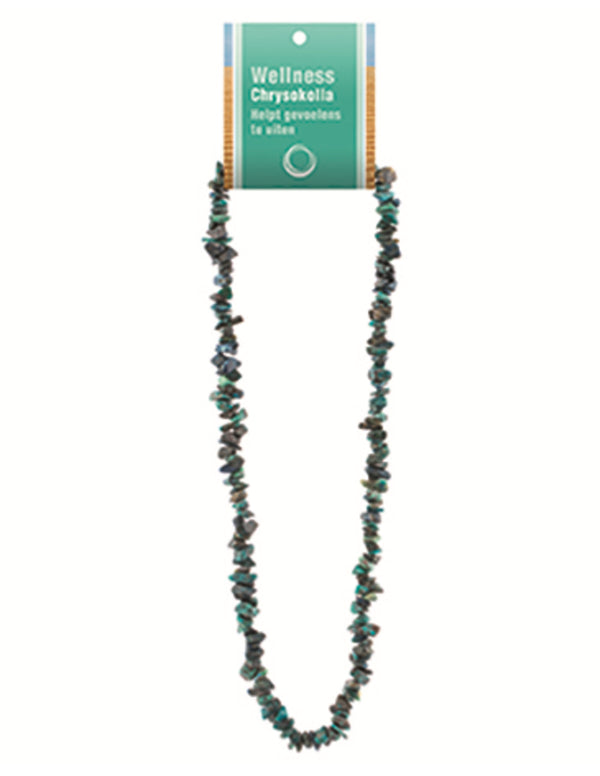 Chrysokolla edelsteen splitketting