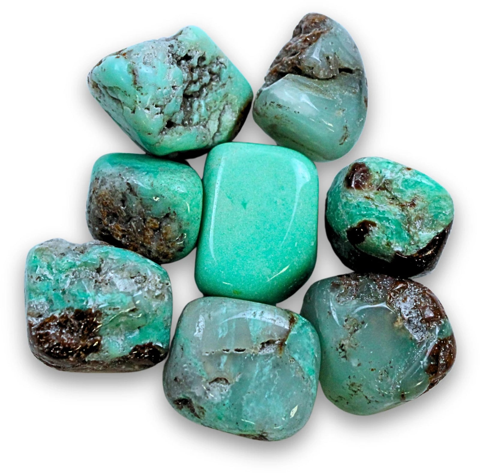 Chrysopraas 150 gr. trommelstenen (mt3)