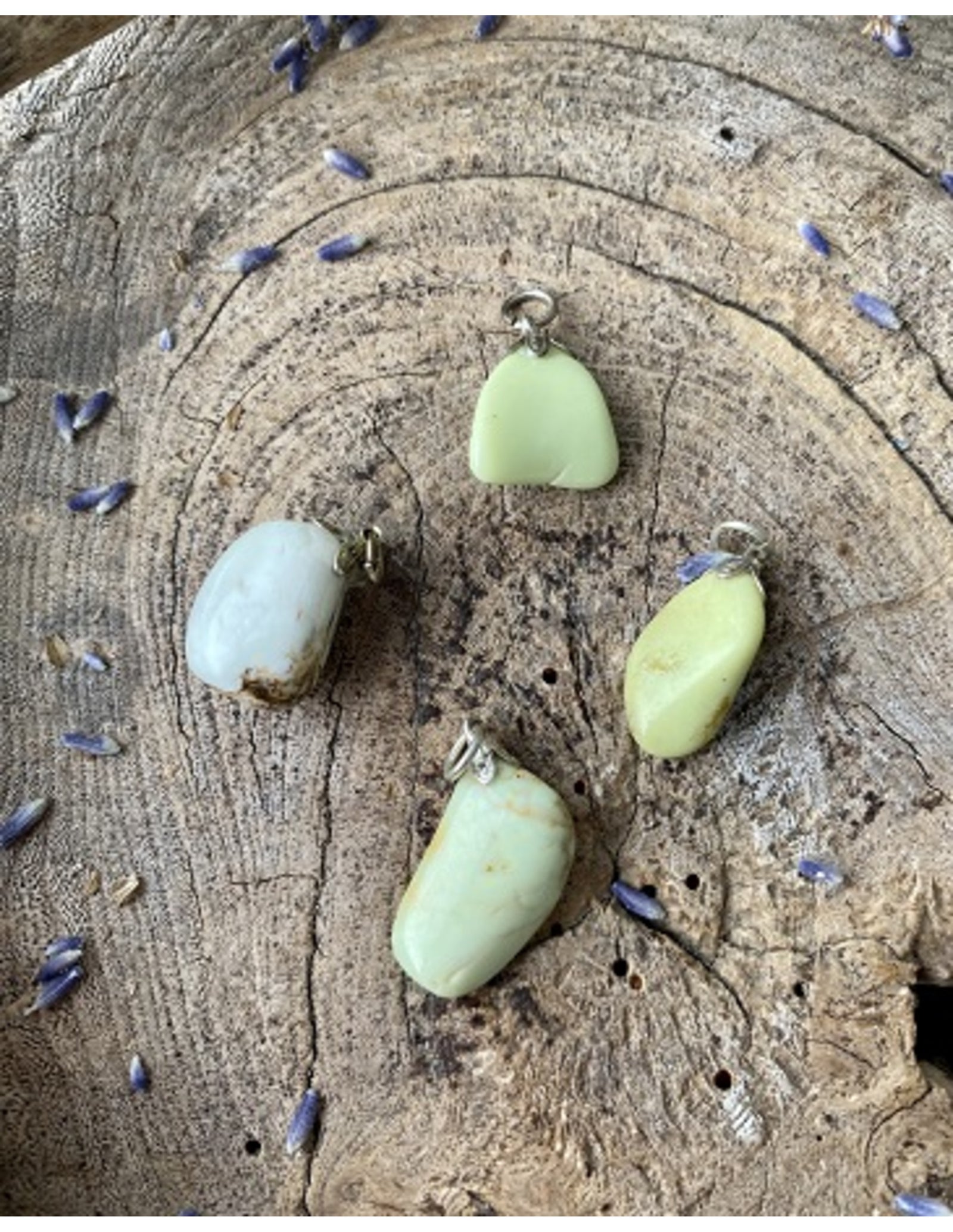 Chrysopraas citroen edelsteen hanger (Gaspeiet)