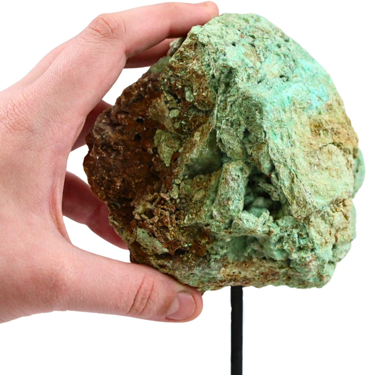 Chrysopraas ruw op standaard nr.02