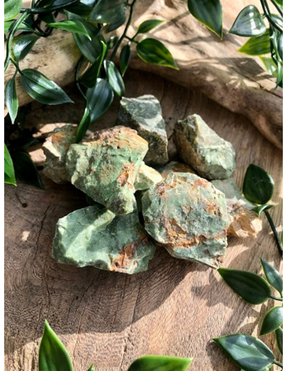 Chrysopraas, ruwe brokjes, p/kg