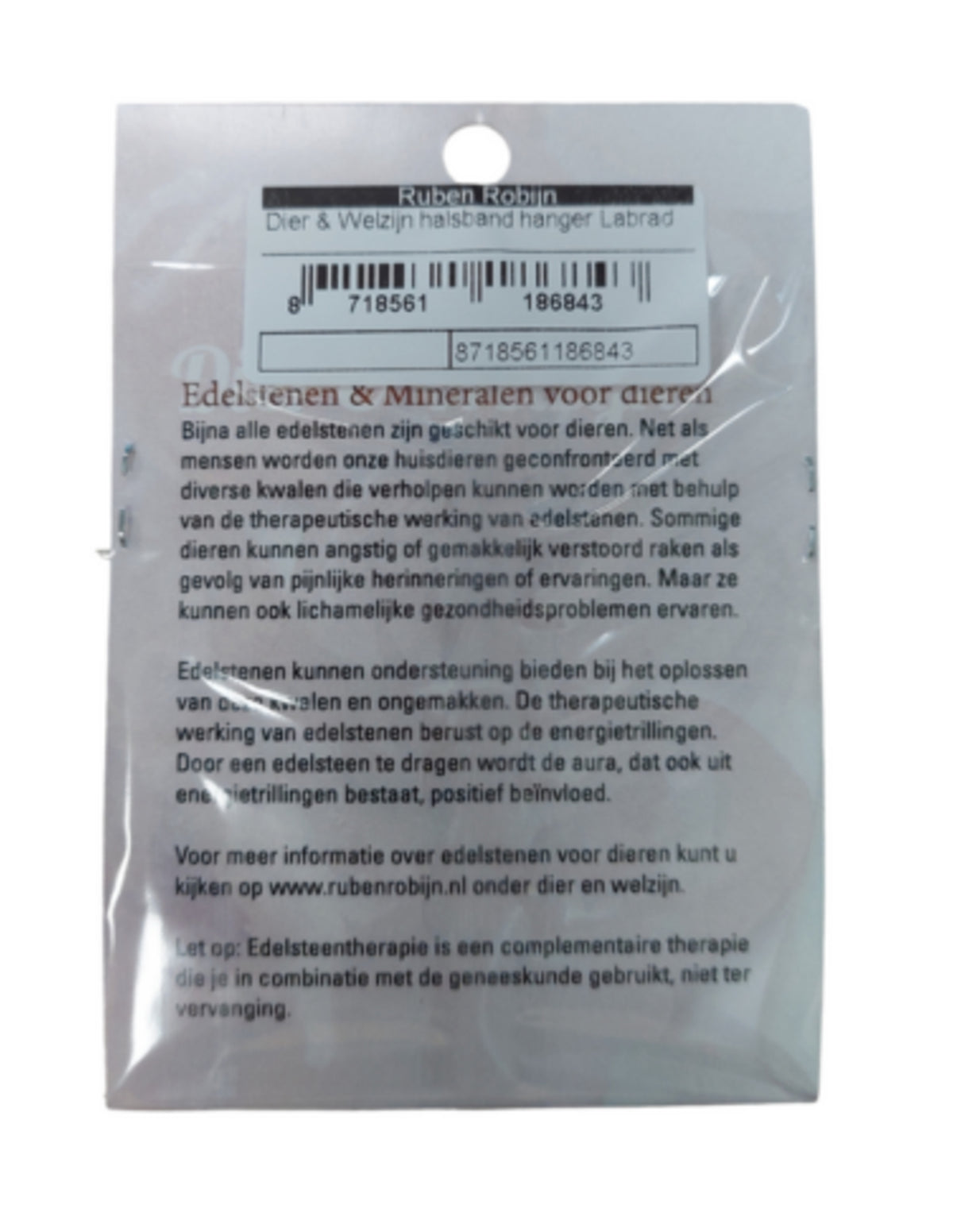 Dier & Welzijn halsband hanger Labradoriet