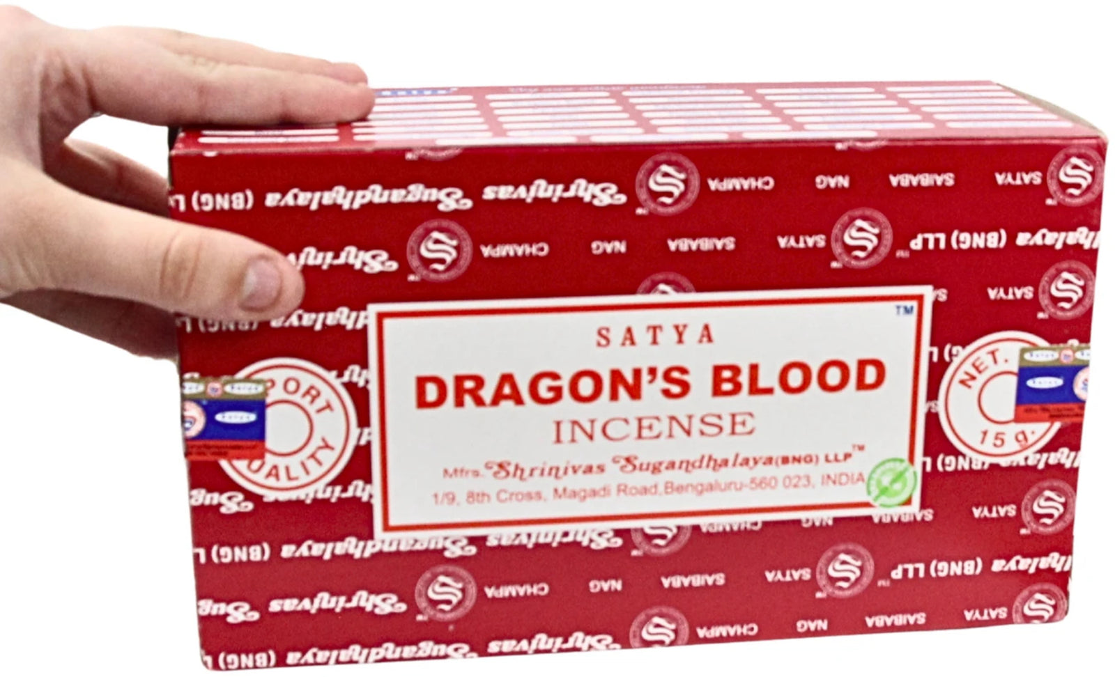 Dragon's blood wierook 15 grams Satya - doos van 12 st.