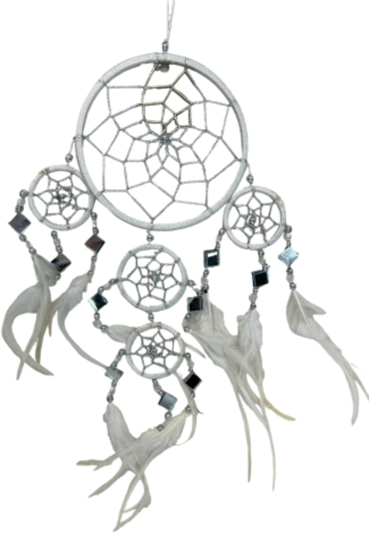 Dromenvanger - Spiegel -11cm - Wit