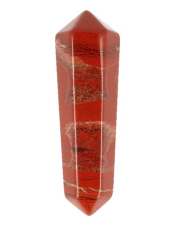 Dubbeleinder 50 mm Jaspis rood