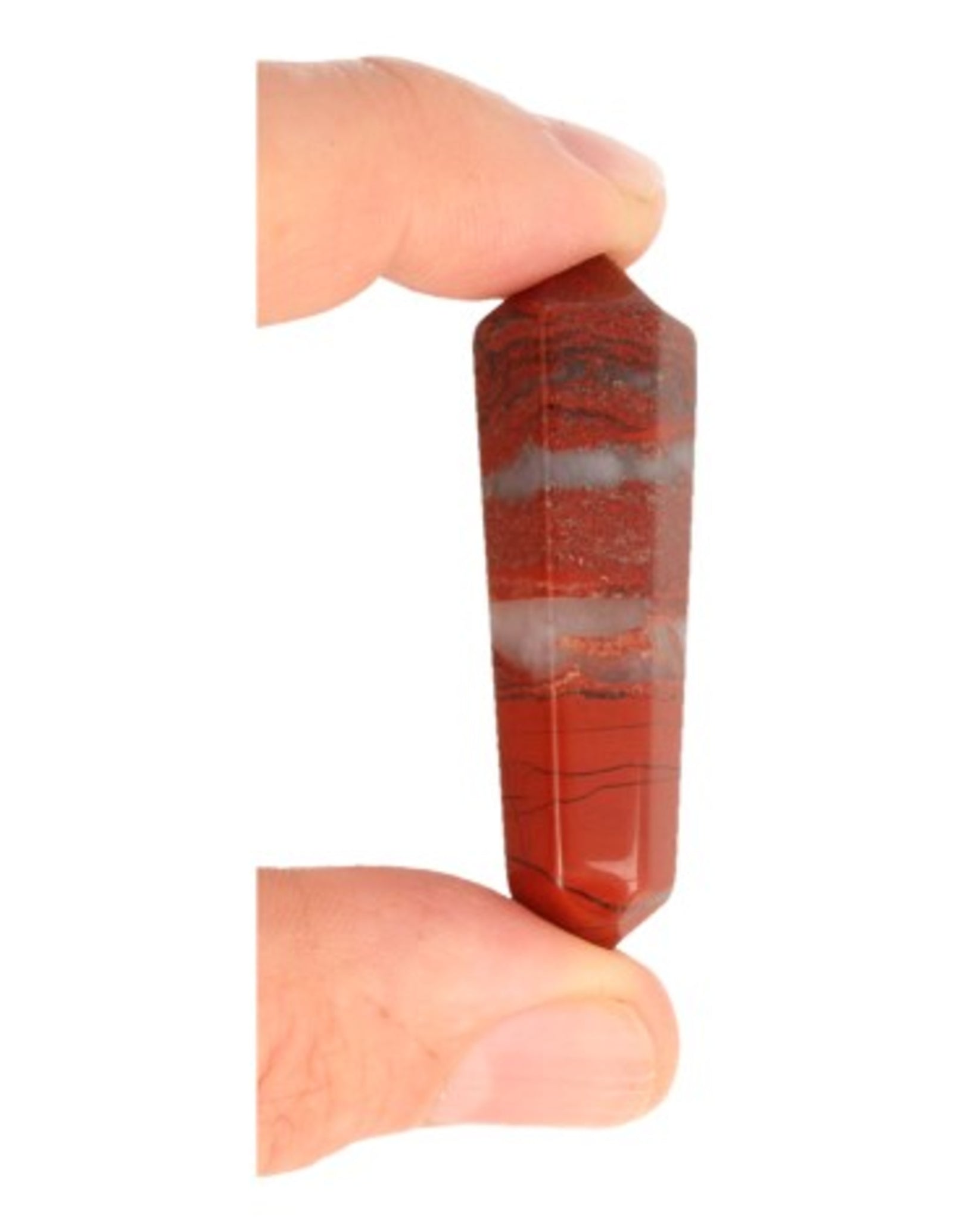 Dubbeleinder 50 mm Jaspis rood