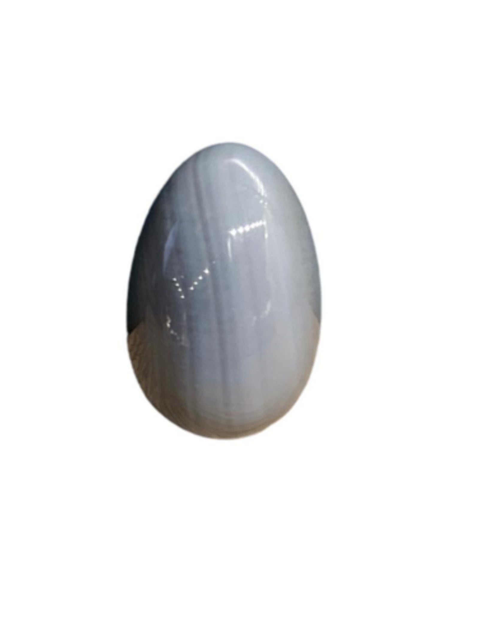 Edelsteen ei 30 mm Agaat grijs