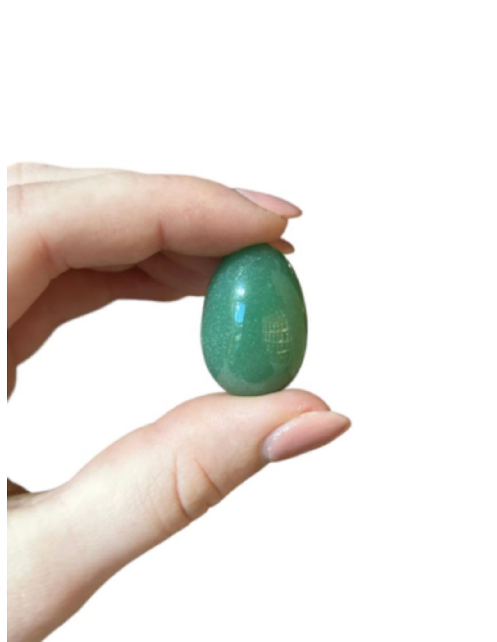 Edelsteen ei 30 mm Aventurijn groen