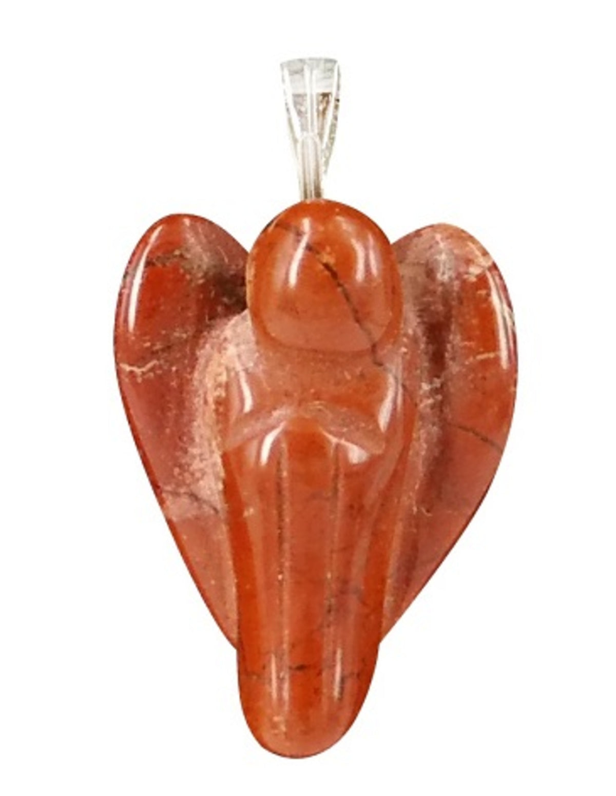 Engelen hanger + kaart Jaspis rood