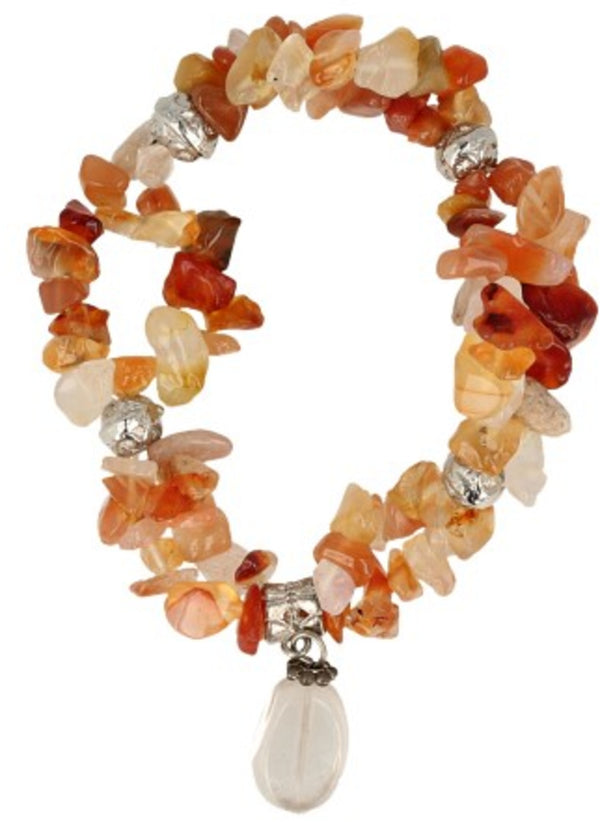 Carneool armband dubbelstreng
