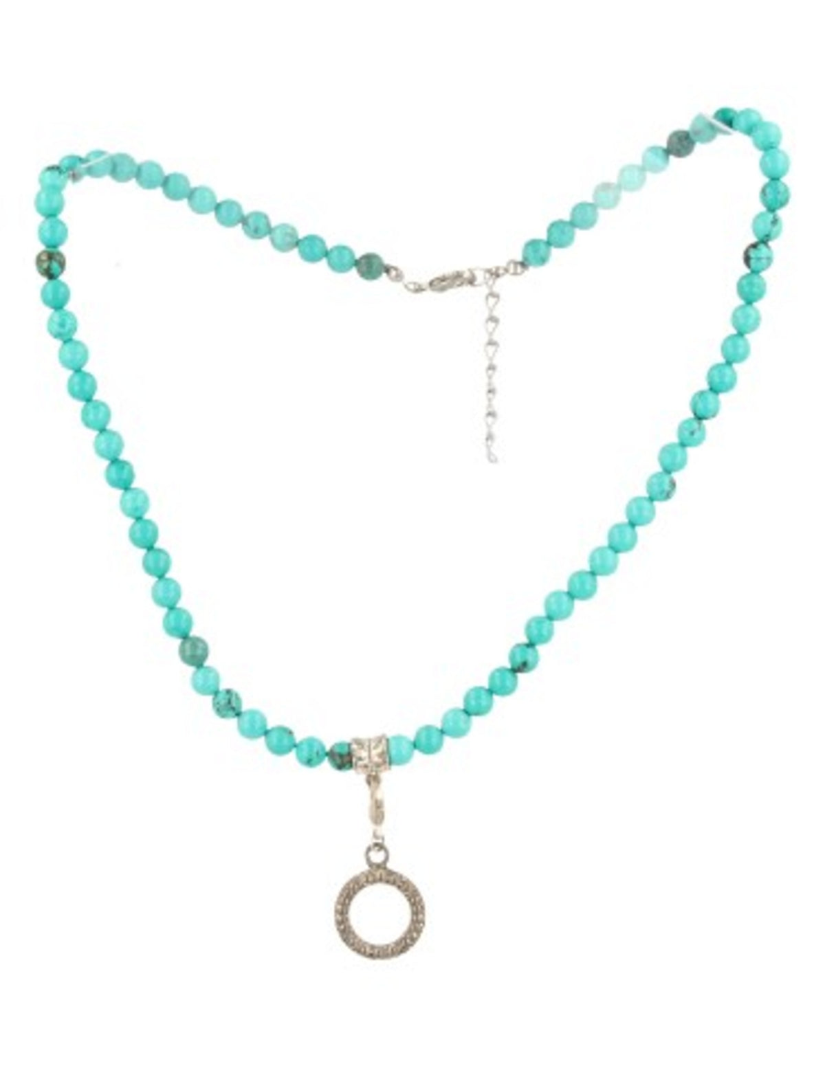 Fashion ketting Howliet blauw 6mm kralen (bijgekleurd)