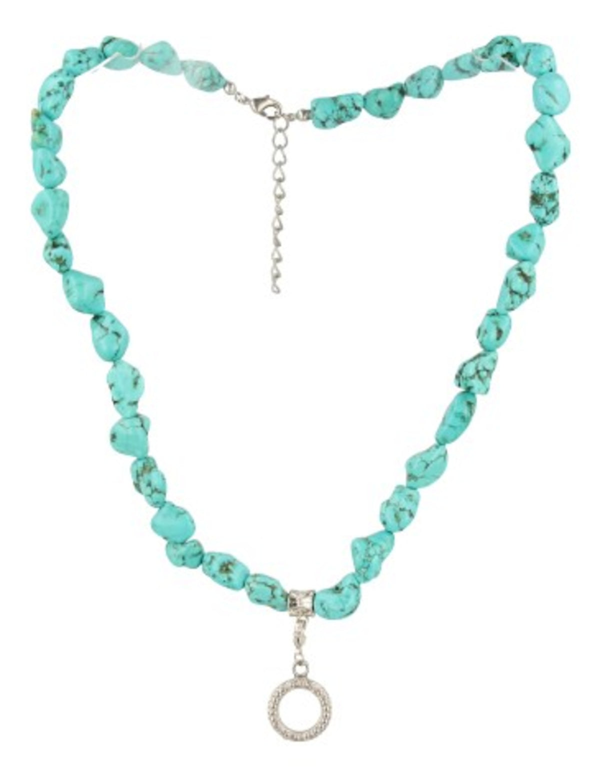 Fashion ketting Howliet blauw nugget (bijgekleurd)