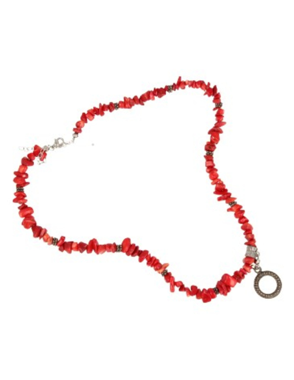Fashion ketting Koraal donker (imitatie)