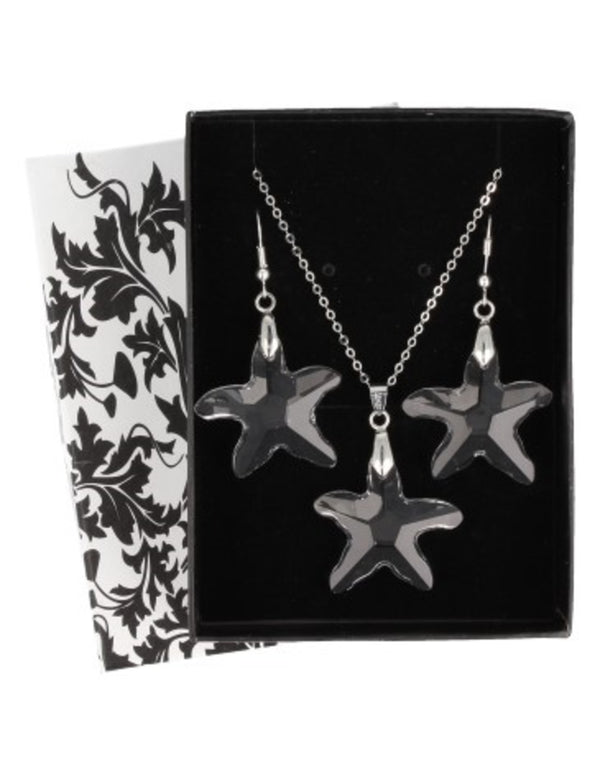 Feng shui ster Edelsteen Hanger / oorbellen set